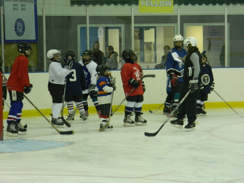 Hockey Players Hockey players getting instructions